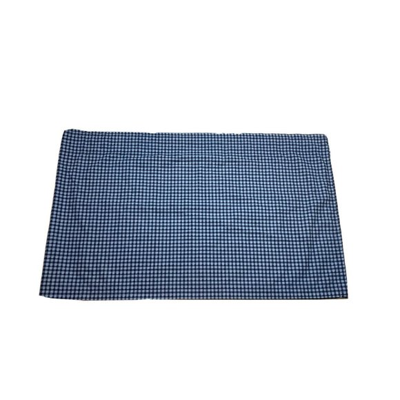 Vintage 1990s Custom Made Gingham Valance Curtain Short Kitchen Bathroom Blue - Picture 5 of 5